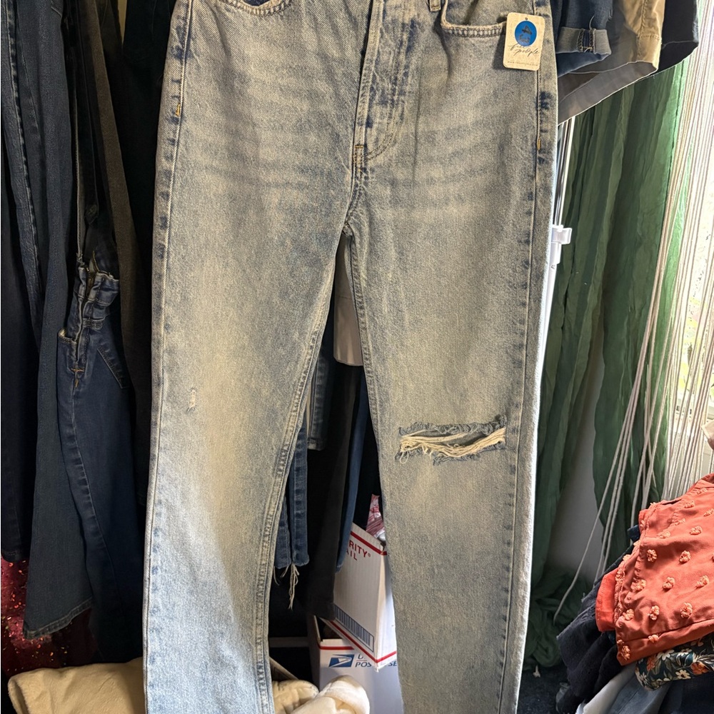 Classic Light Blue Straight Leg Jeans